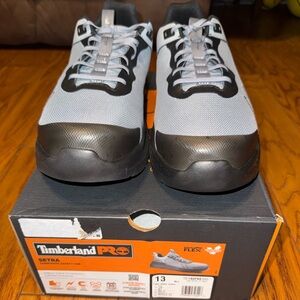 Timberland PRO Setra Men's Gray and Black Athletic Work Shoes